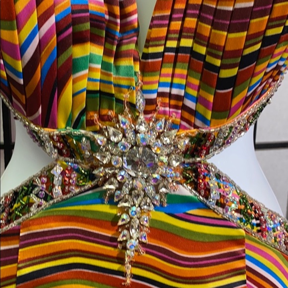 Tony Bowls Paris Flowing Floor Length Size 4 - Picture 5 of 14